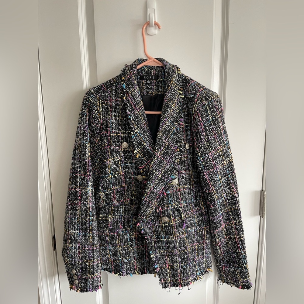 Multicolored Blazer. Silver Button Details. - image 2